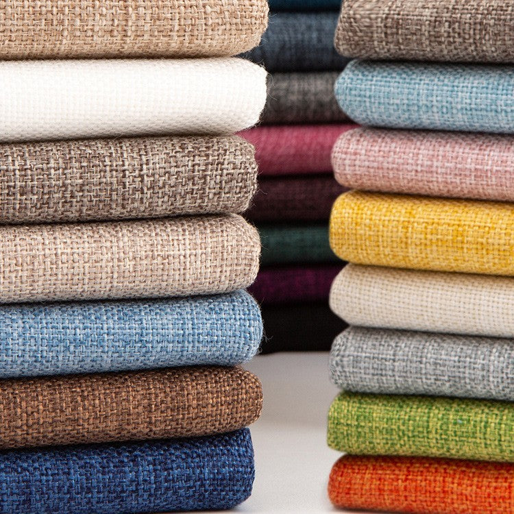 Solid Color Cotton Hemp Old Coarse Cloth Tablecloth Linen Diy Embrace Pillowcase Fabric