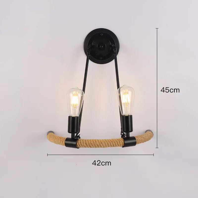 Hemp Rope Wall Lamp Retro Industrial Ideas